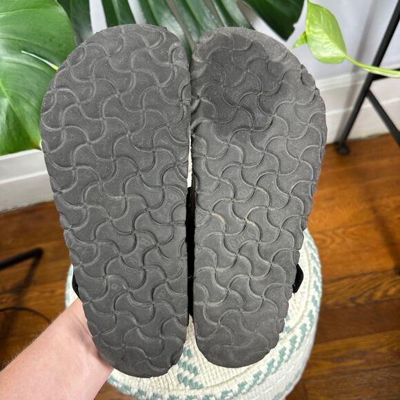 Birkenstock Gizeh Black Patent Birko Flor Thong Sandals Size 37 US 6 Regular Fit - Picture 9 of 10